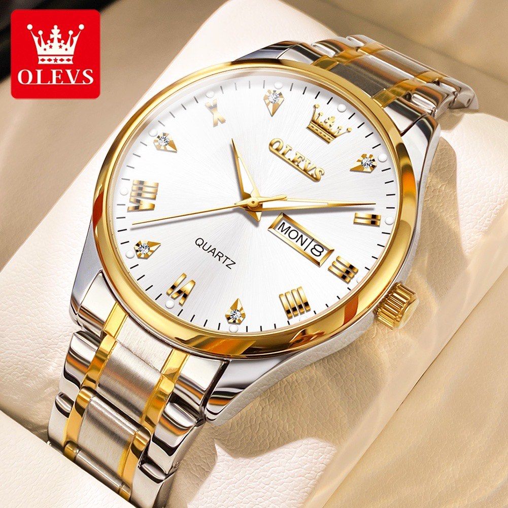 OLEVS Men's Watches Automatic Mechanical Business Wristwatch Waterproof  Stainless Steel Strap Watch for Man Skeleton Calendar - Price Connection –  Price Connection