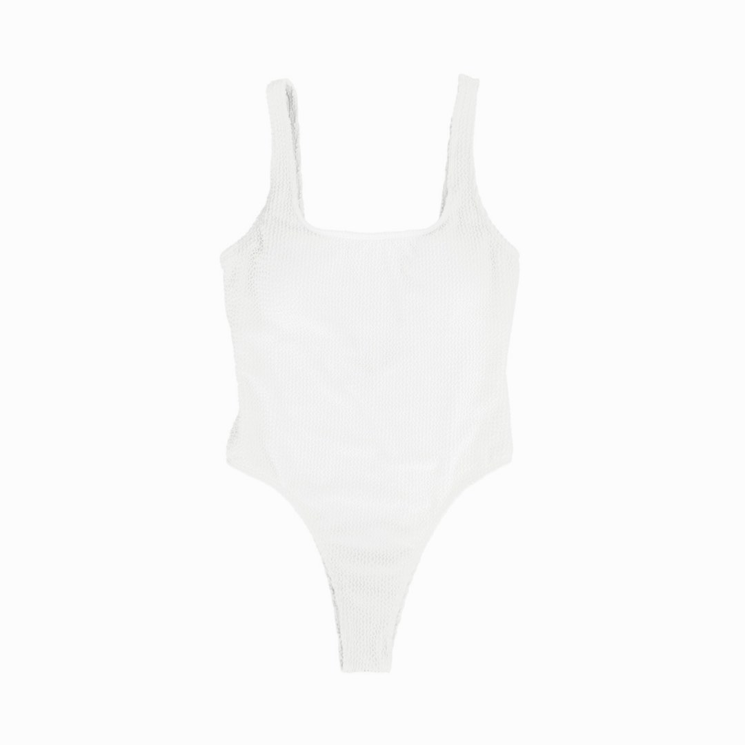 One Piece Padded Swimsuit Top White, Women's Fashion, Swimwear