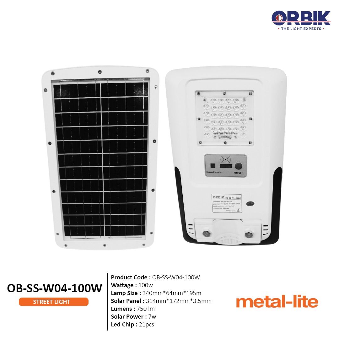 ORBIK SOLAR LED STREET LIGHT 100w, Furniture & Home Living, Lighting ...