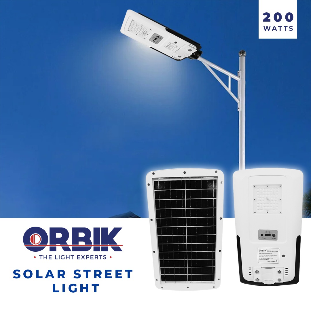 ORBIK SOLAR LED STREET LIGHT 200w, Furniture & Home Living, Lighting ...