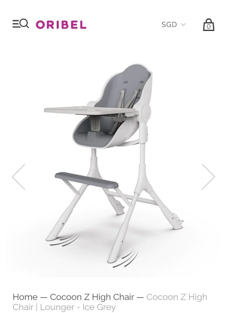 Oribel Cocoon Z high chair price nego for fast deal Babies