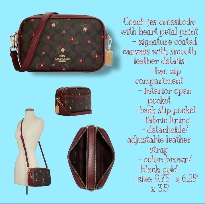 COACH JES CROSSBODY BAG, Luxury, Bags & Wallets on Carousell
