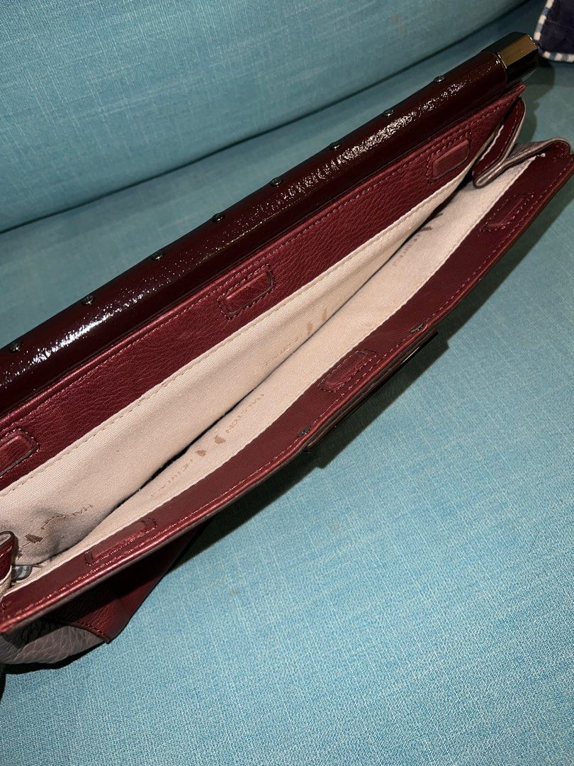 Original muted purple Halston Heritage evening clutch