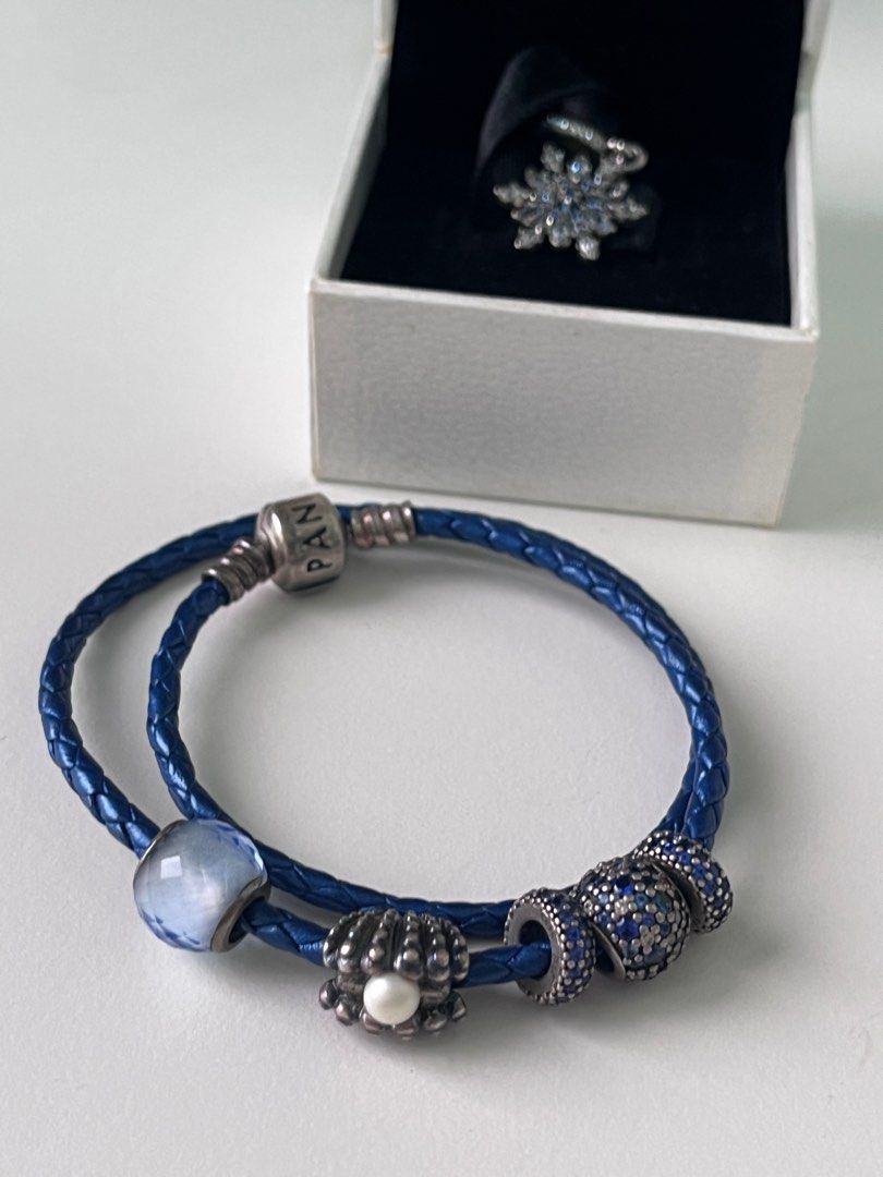 Pandora Double Leather Bracelet Woven Women s Fashion Jewelry