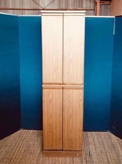 Pantry / Shoe Cabinet 20”L x 14”W x 70”H   4 wooden doors Adjustable shelves In good condition