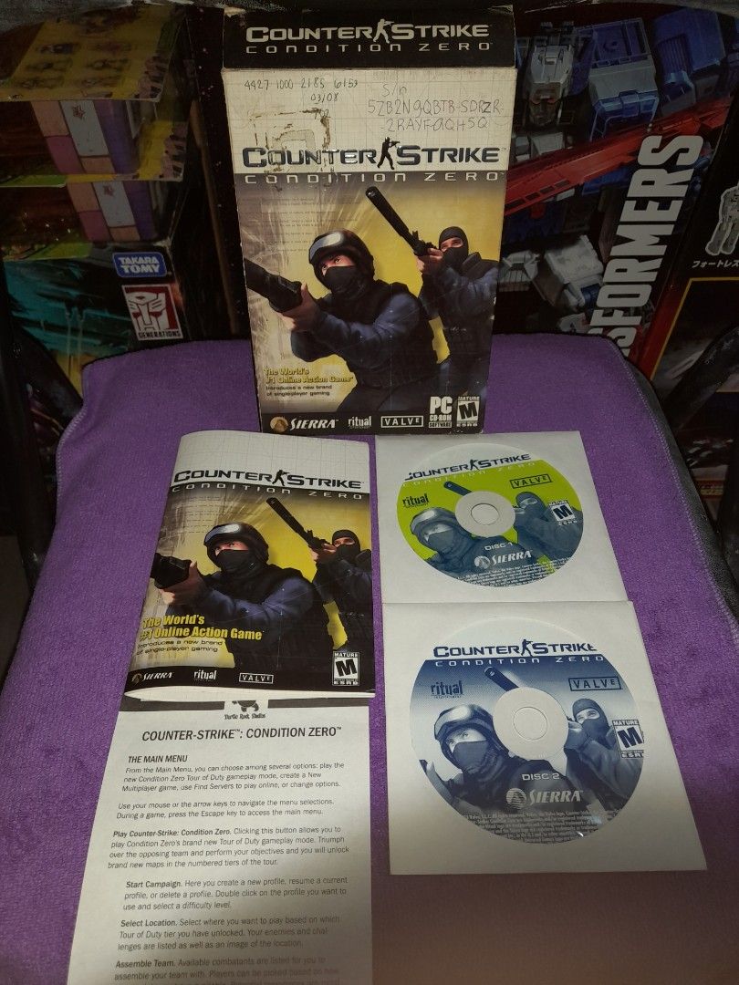 Counter Strike Condition Zero PC CD Game (Valve/Sierra 2004) with CD Key
