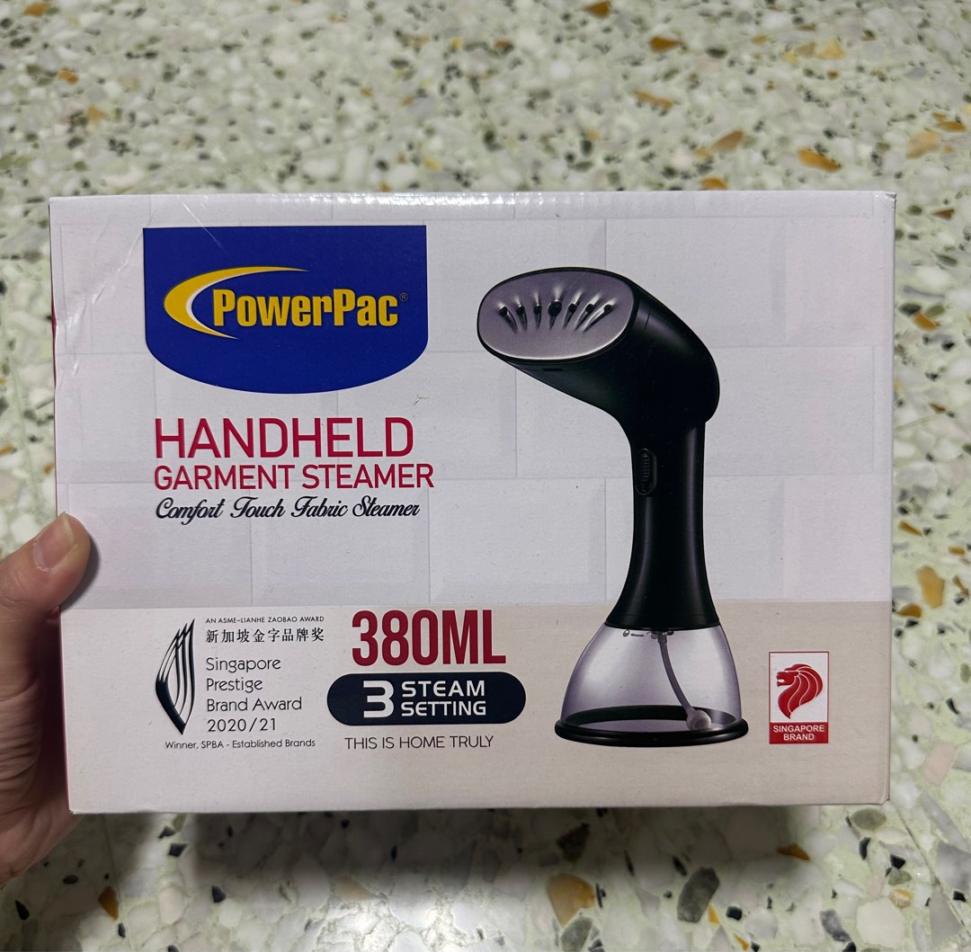 Powerpac handheld garment steamer 380ml, TV & Home Appliances, Irons