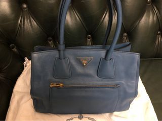 Prada Logo Embossed Mini Tote (SHG-36423) – LuxeDH