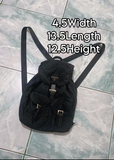 Prada Tessuto Nylon Double Pocket Medium Backpack (Black)|Issues Check Pics