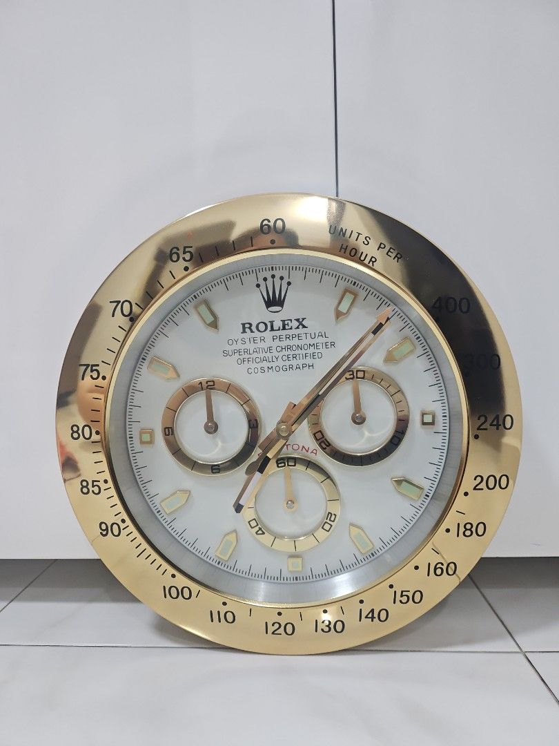 Gold rolex outlet wall clock