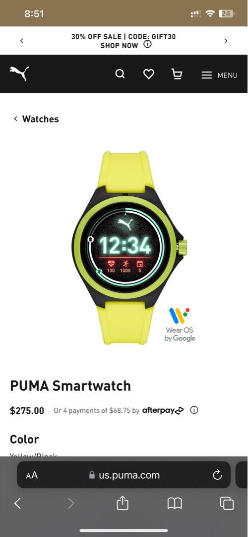 Fossil hotsell smartwatch afterpay
