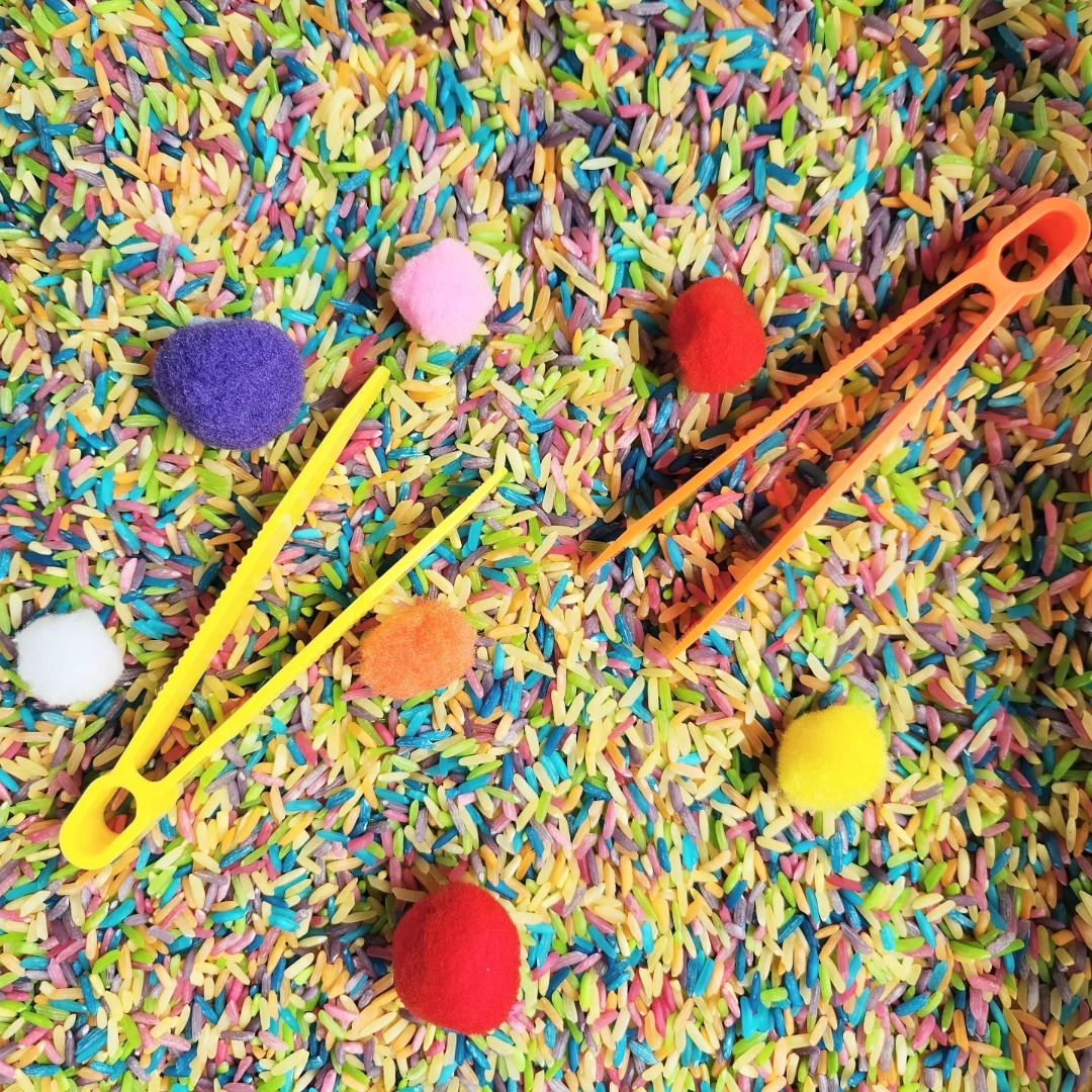 Rainbow Rice Set | Montessori | Sensory Play - Birthday / Christmas ...