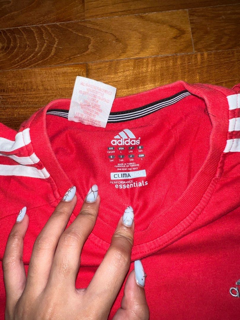 Red adidas white stripes shop