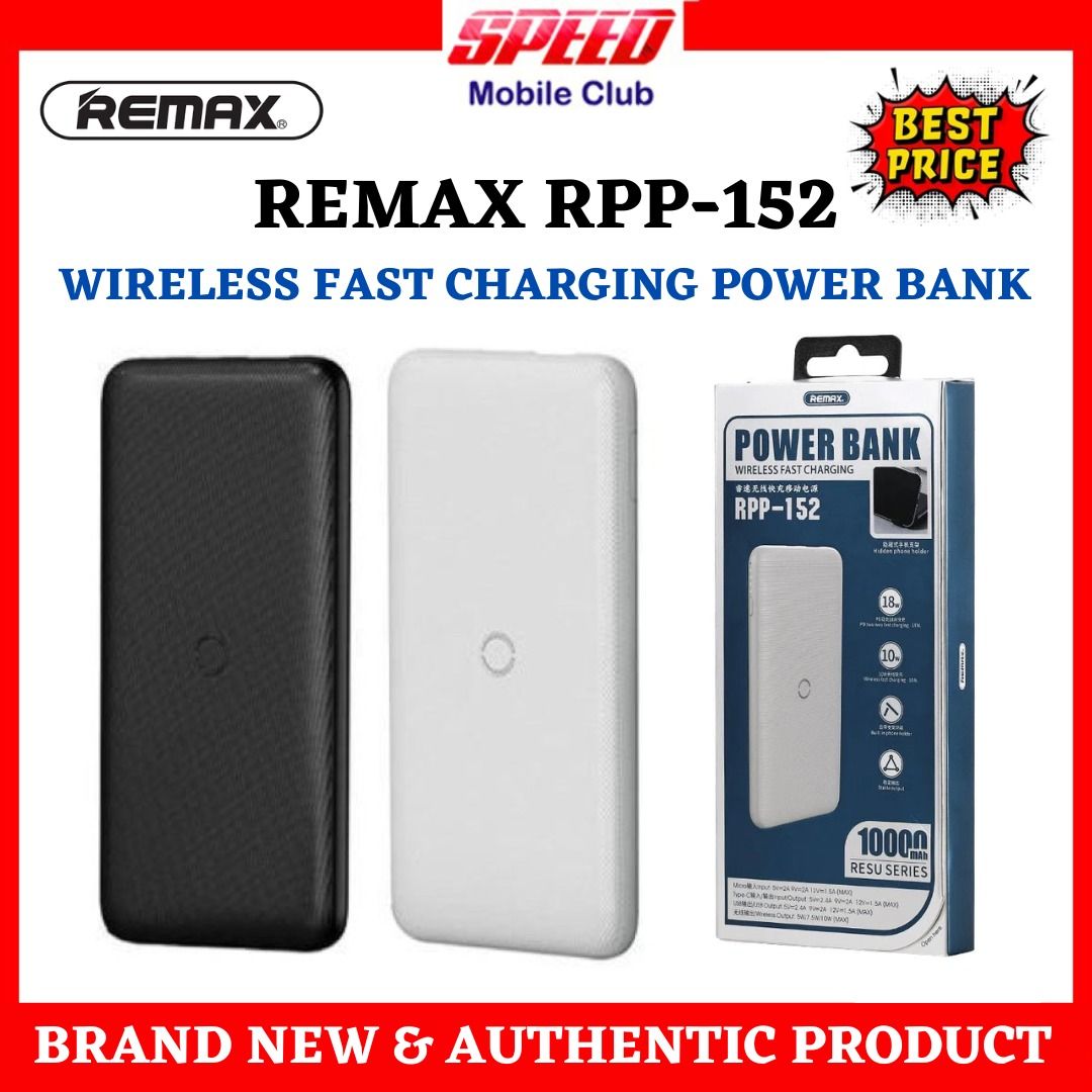 Remax RPP-152 10000mAh Resu Wireless Power Bank | Brand New With ...