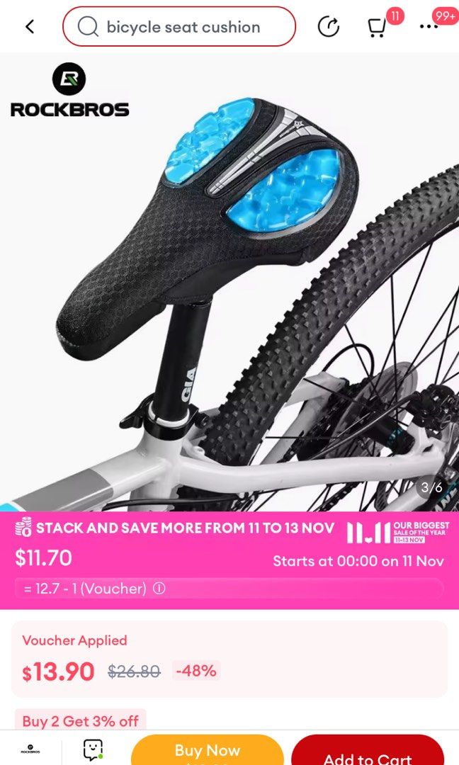 Rockbros saddle seat cover Sports Equipment Bicycles Parts