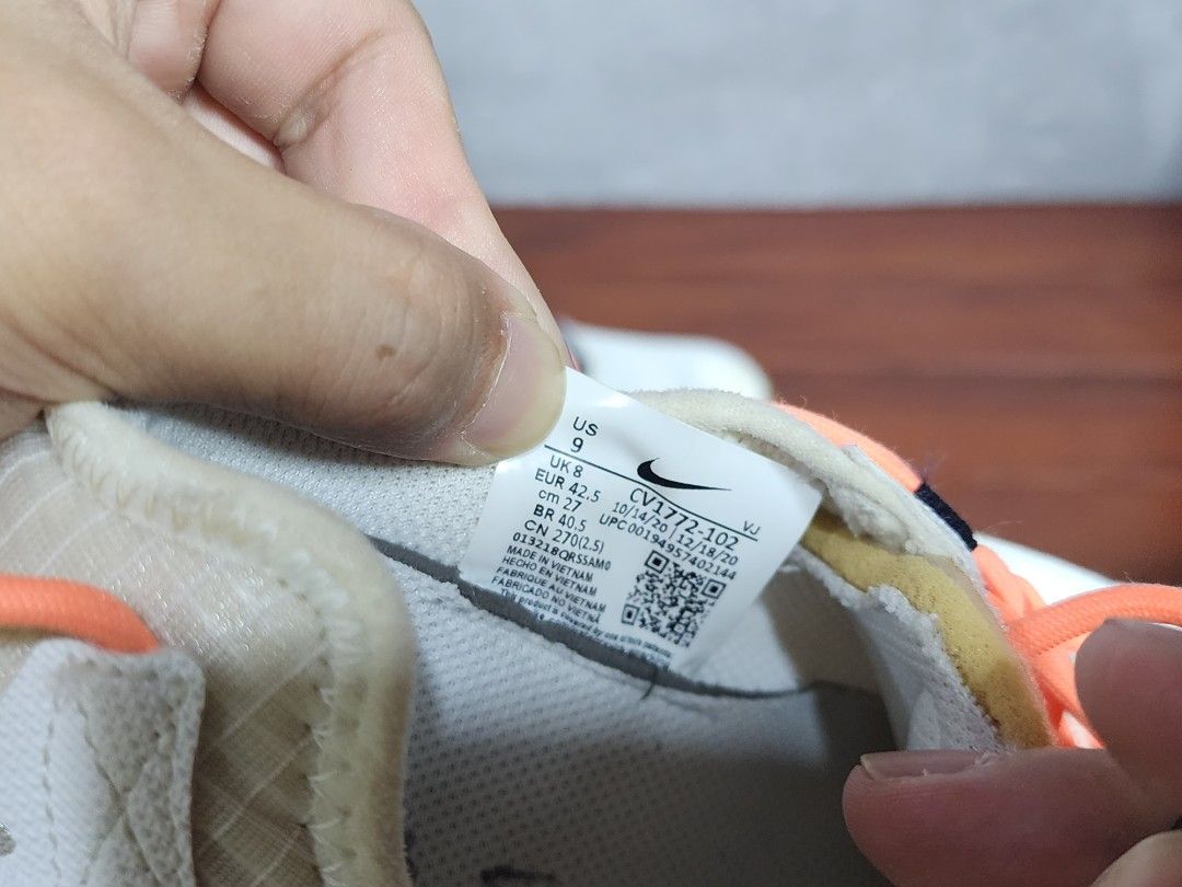 Sale! Nike React Live \'White/Orange\', Men\'s Fashion, Footwear