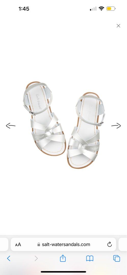 Saltwater sandals Silver EU36 Women s Fashion Footwear Sandals