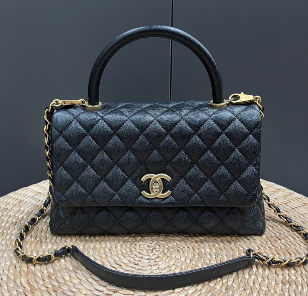 SAVE RM 18K‼️AUTHENTIC CHANEL MEDIUM COCO HANDLE BLACK GHW, Luxury, Bags &  Wallets on Carousell