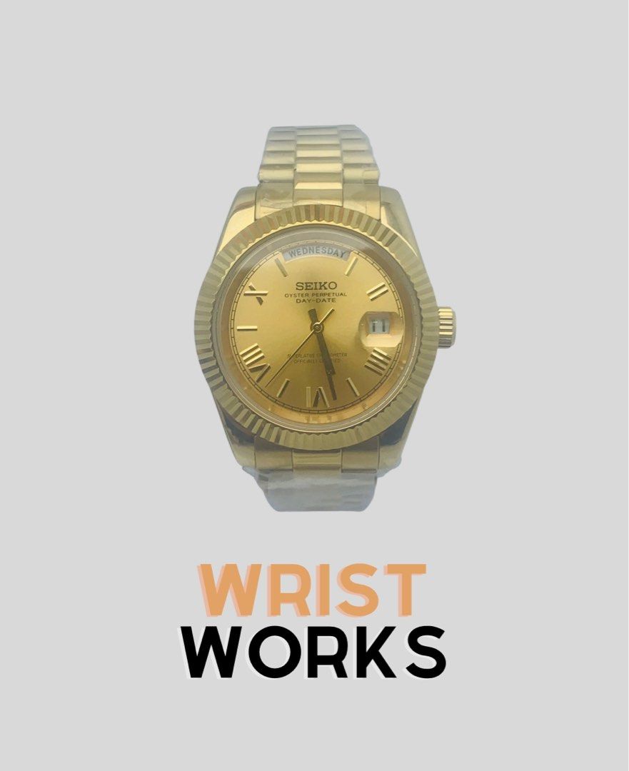 Seiko day date discount gold