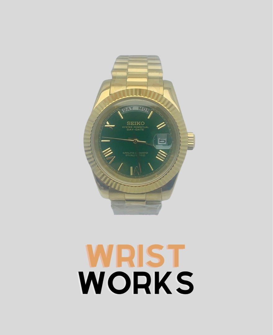 Seiko day deals date gold