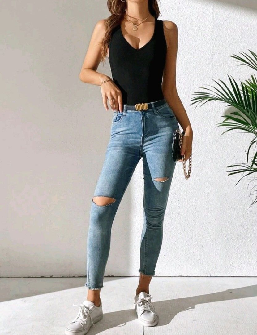 SHEIN Tall Solid Slim Fit Bodysuit