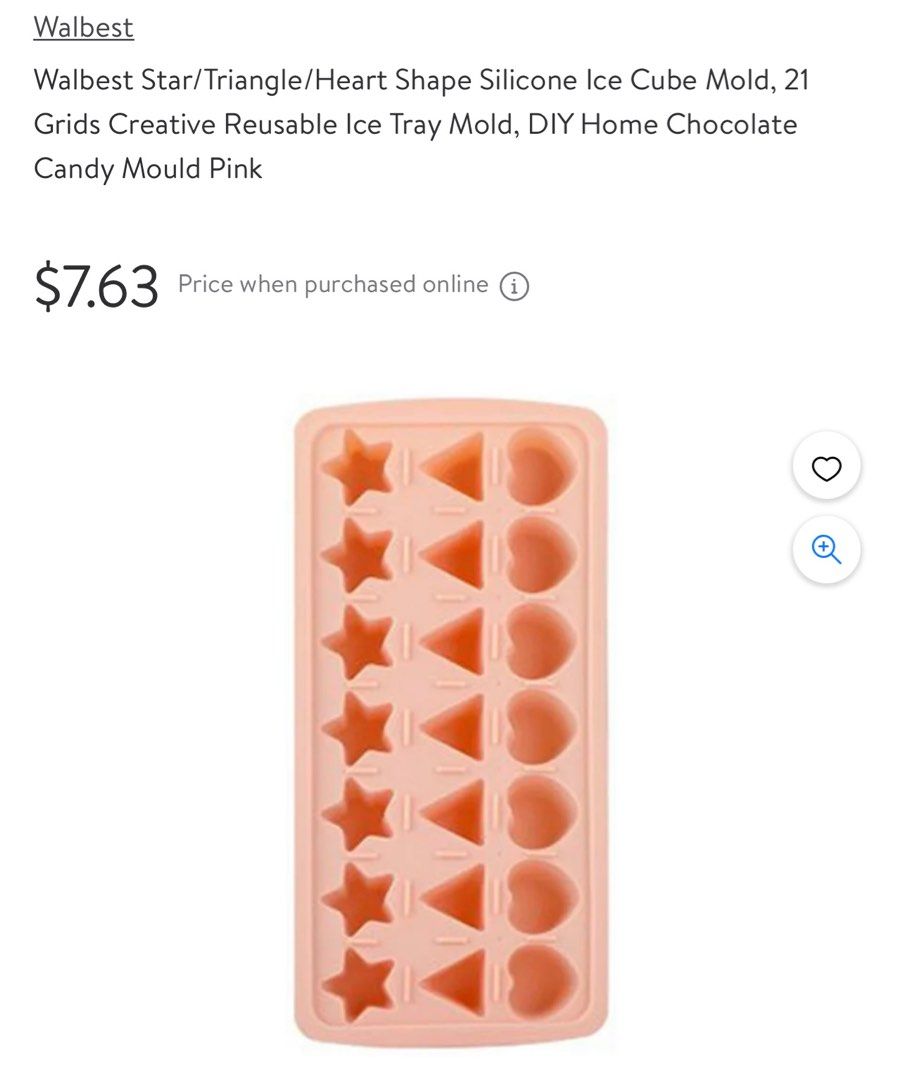 Silicone Ice Cube Mold Tray Candy Mold (Category: Other Kitchenware & Tableware) located in Muntinlupa City. Submitted by copcor (Listing ID 1264366171, Image 3). Description: Bendable with lid Star ⭐️ Triangle 🔻Heart 🧡 Brand new .