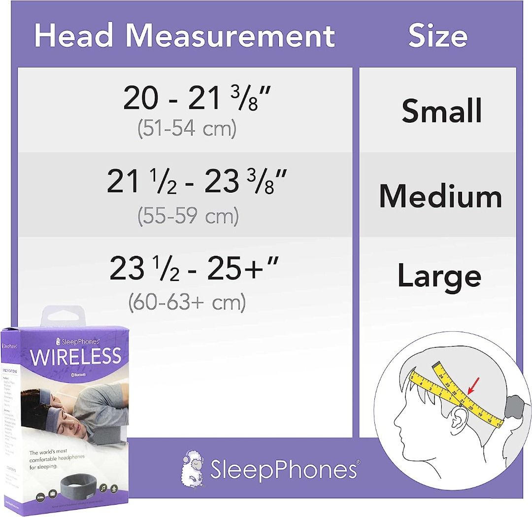 SleepPhones Wireless v8 Breeze Nighttide Navy Medium Audio