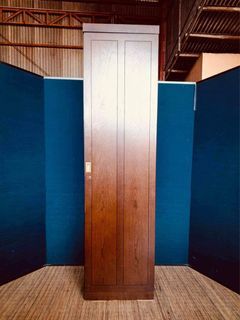 Slim Wardrobe 21”L x 18”W x 78”H  Solid wood 1 wooden door In good condition