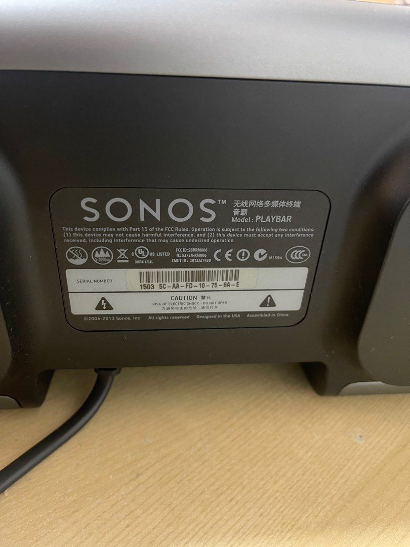 Sonos play bar Audio Soundbars Speakers Amplifiers on Carousell