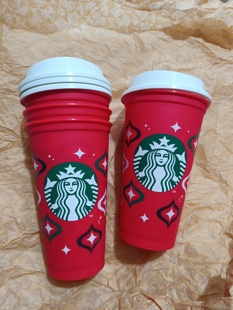 Starbucks 2024 Holiday Hot Cups 5pcs, Furniture & Home Living