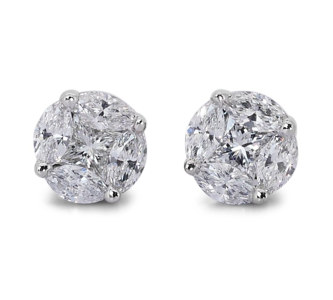 White and gold hotsell earrings