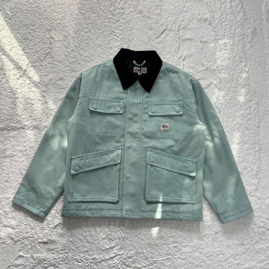 Stussy Washed Canvas Shop Jacket size S-XXL, 男裝, 外套及戶外衣服