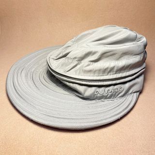 Summer Hat Sun Visor | lightweight cap | wide brim | gray poly cotton
