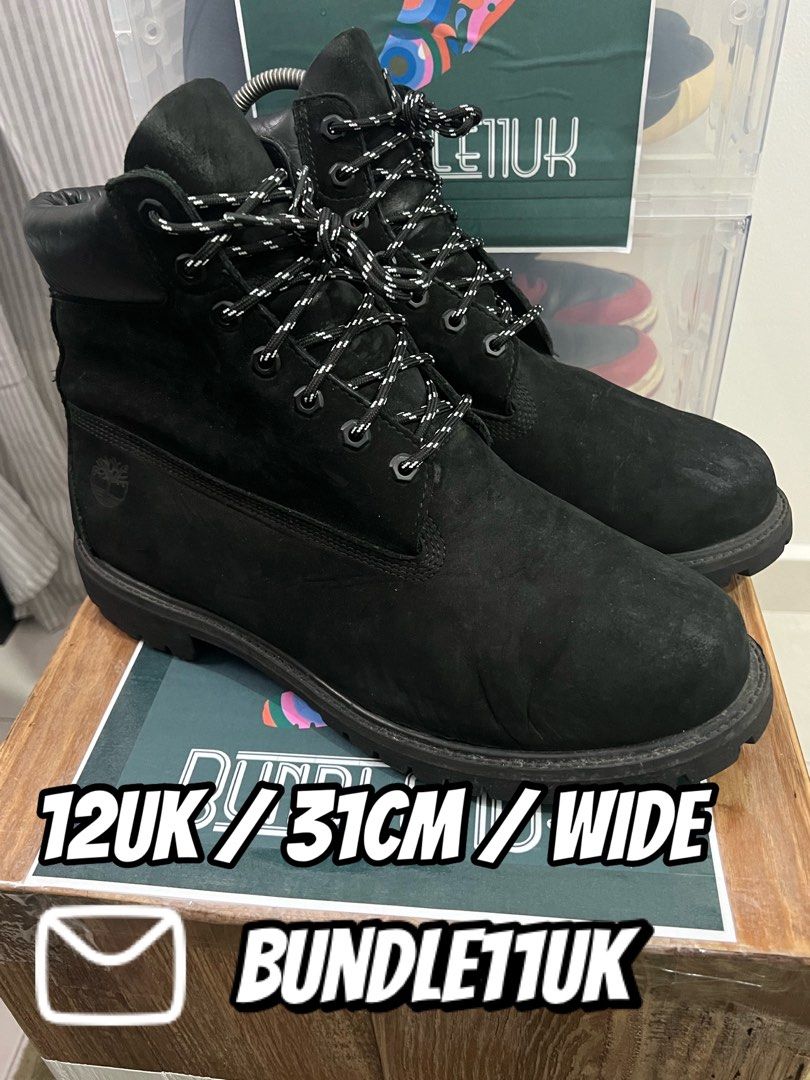 Black leather tims clearance