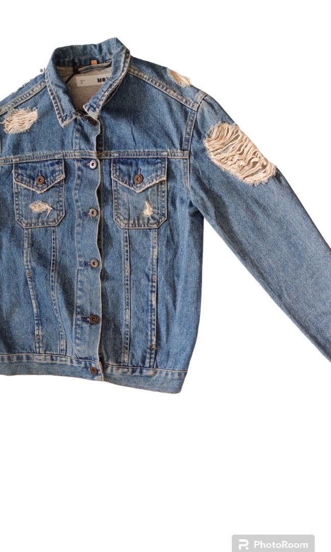 Embellished denim jacket topshop store