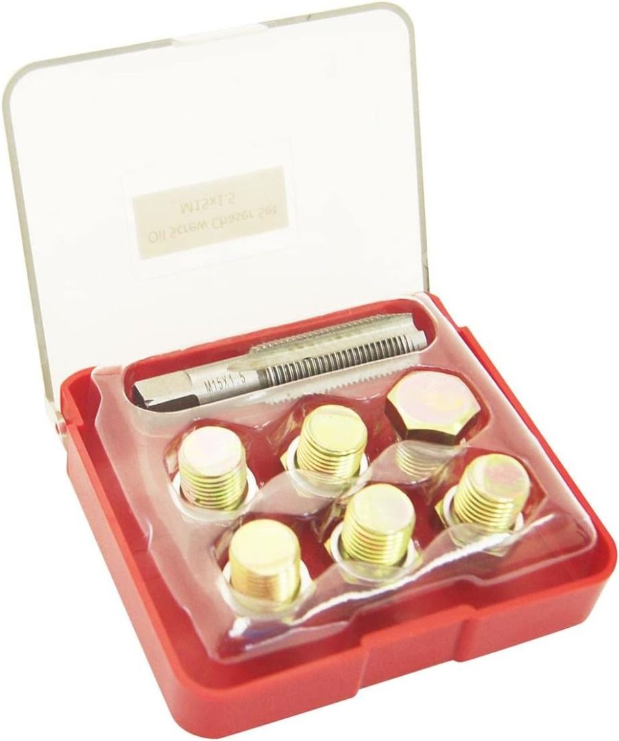 TOPWAY Car Oil Sump Drain Plug Thread Repair Set M15X1.5, Car