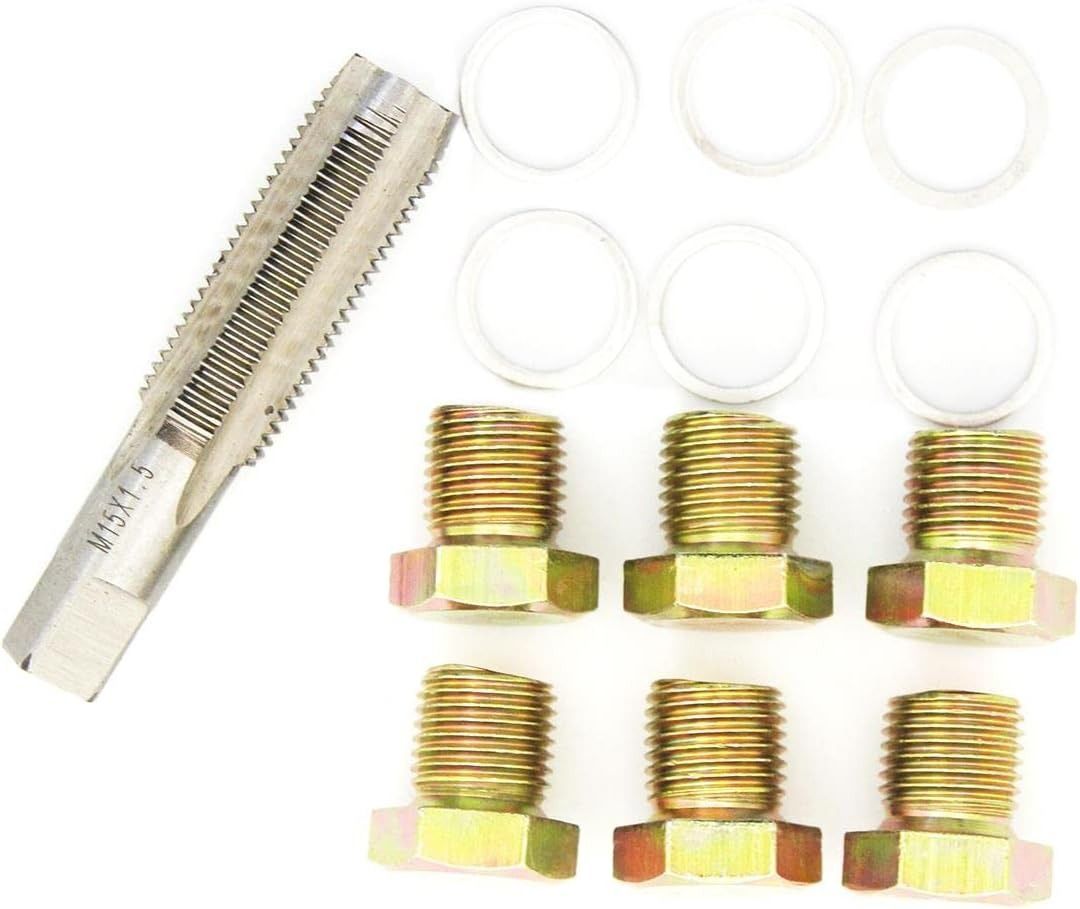 TOPWAY Car Oil Sump Drain Plug Thread Repair Set M15X1.5, Car