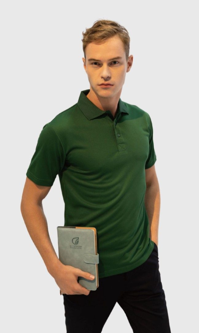 black performance polo