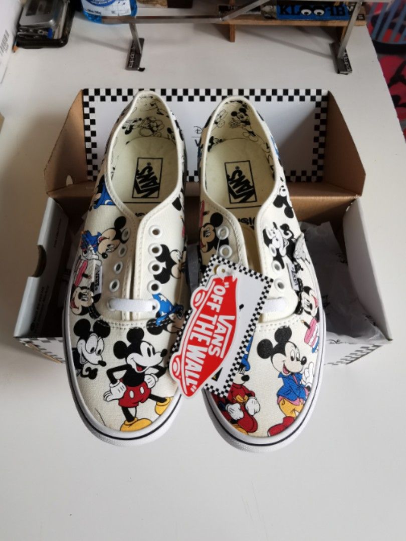 Disney by vans authentic mickey s 2025 birthday true white skate shoes
