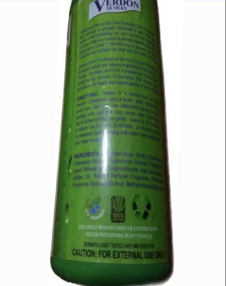 Verdon Cellophane Henna Wax Color Treatment Hair Lacquer Semi-Permanent ...