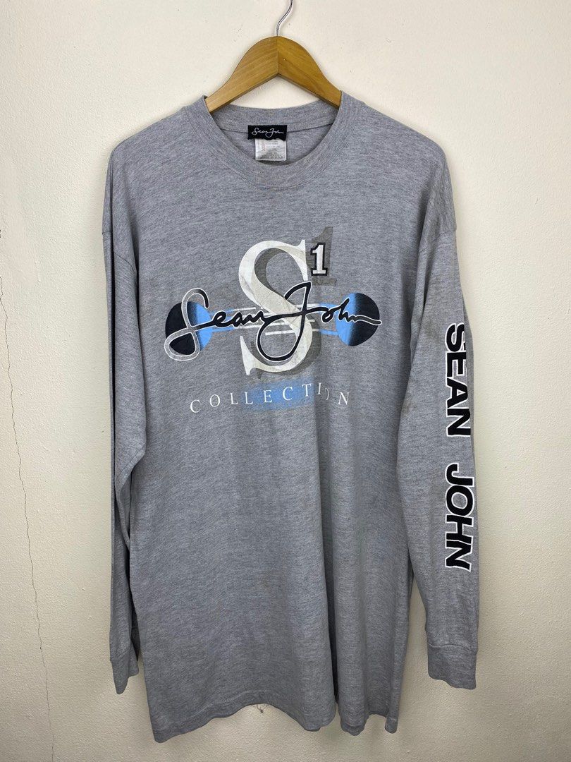 Vintage 90 s Sean John Made in USA Longsleeve Tee Men s Fashion Tops Sets Tshirts Polo Shirts on Carousell