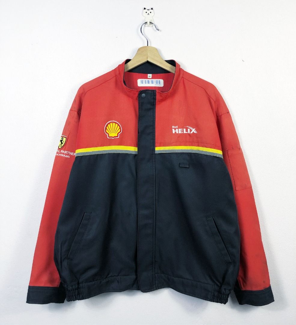 VINTAGE FERRARI X SHELL FORMULA 1 JACKET Men s Fashion Coats