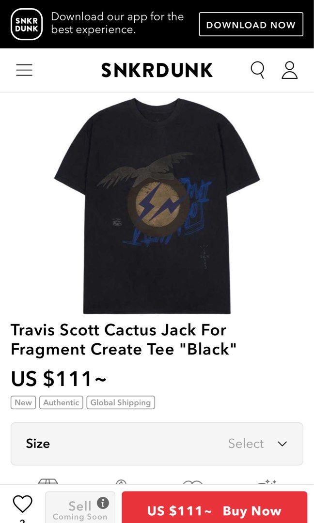 Travis Scott Cactus Jack For Fragment Create T-Shirt