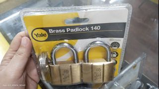Yale brass padlock keyed alike padlock set v140.60ka2 60mm 2pcs/ser