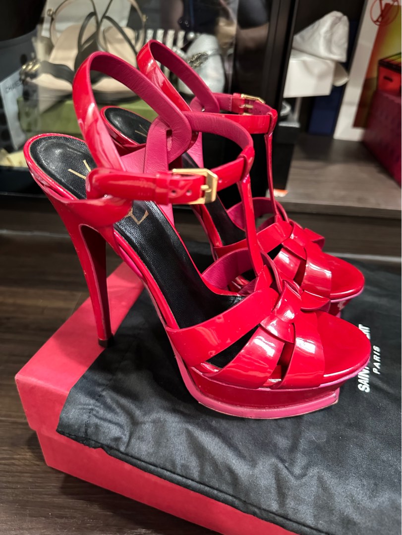 Red on sale ysl sandals