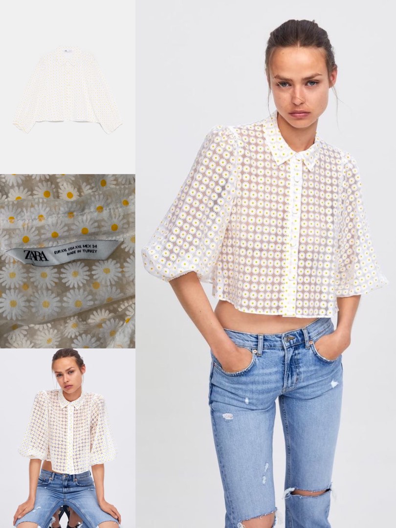 ZARA DAISY ORGANZA, Women's Fashion, Tops, Others Tops on Carousell