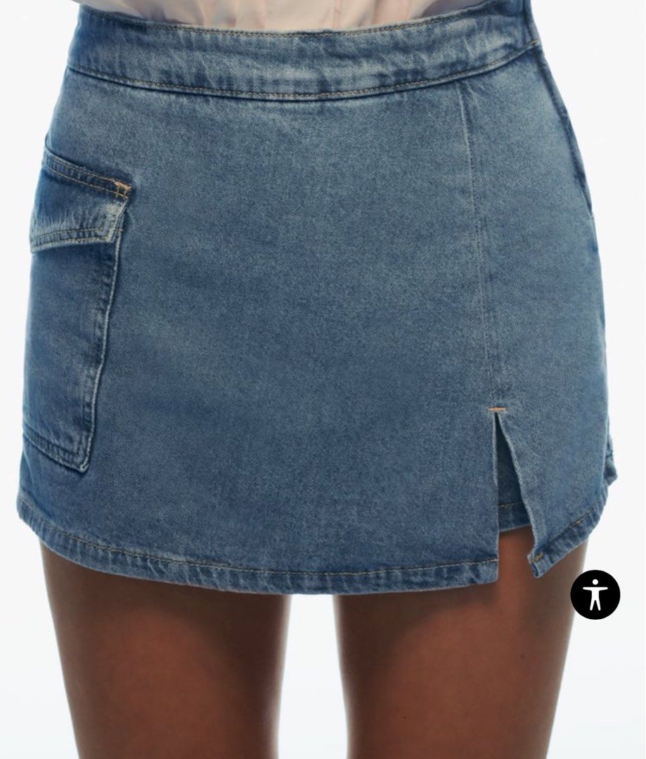 American Bazi Cargo Pocket Denim Skort