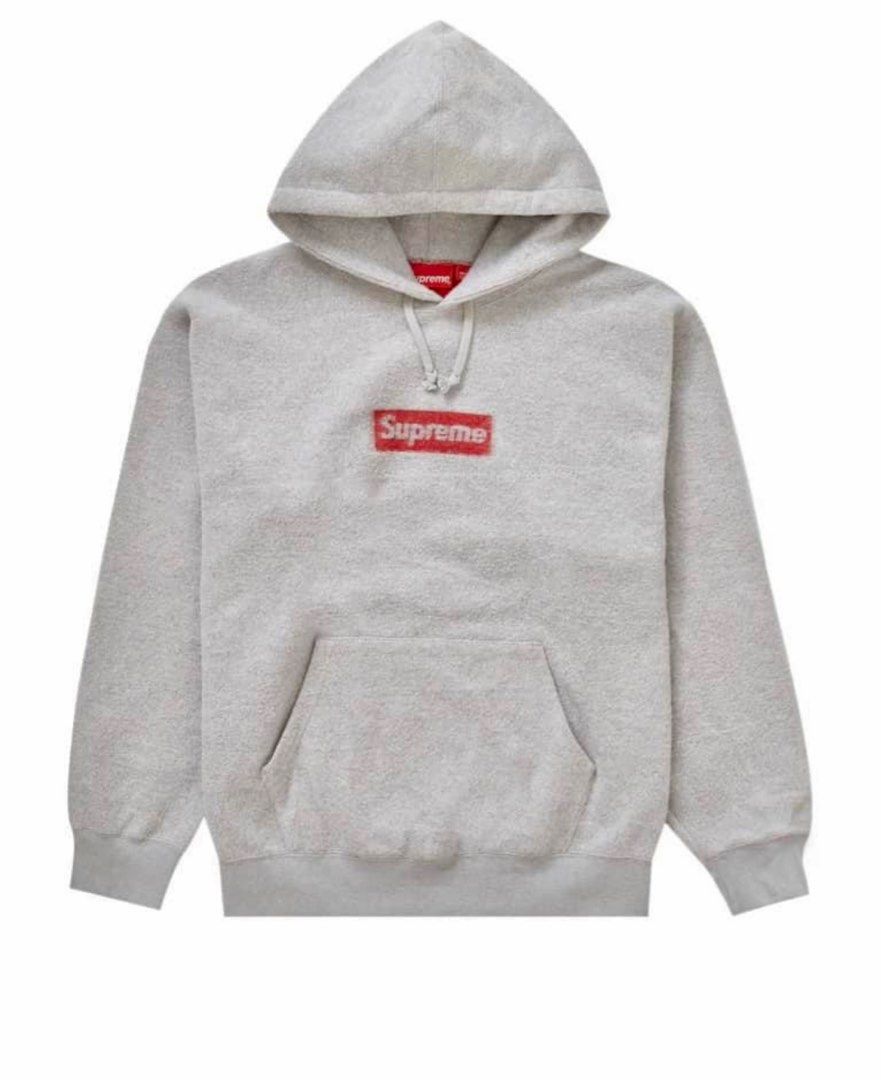 100%News Supreme Inside Out Box Logo Hoodie Size XL（可雙面著