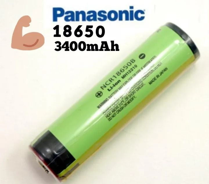 Panasonic 18650 battery NCR18650B 3400mah Li-ion Japan FREE Battery case)  rechargeable 3.7V