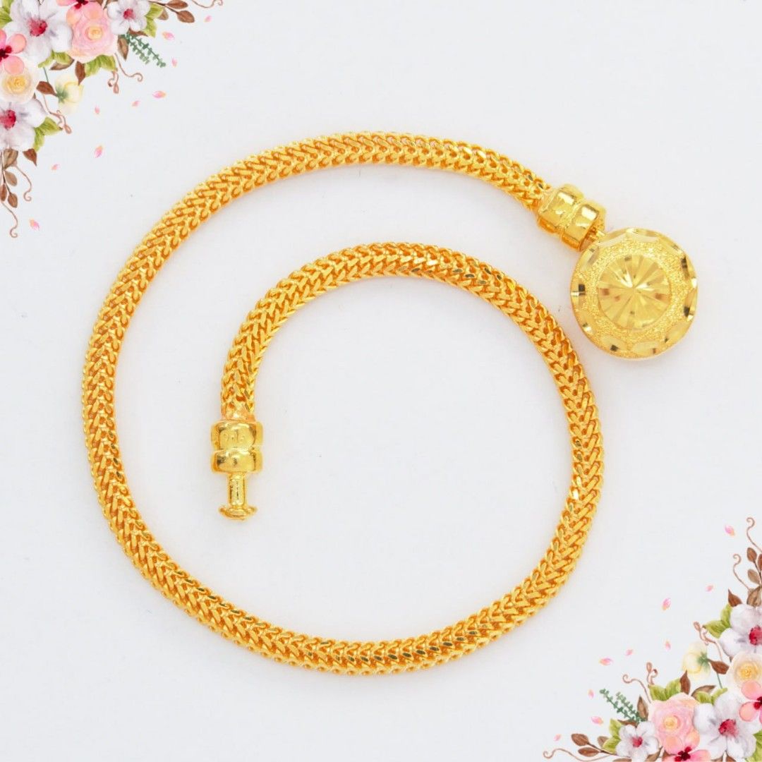 Jewellery 916 Gold Bracelet Emas Pandora Charm Rose Gold What's